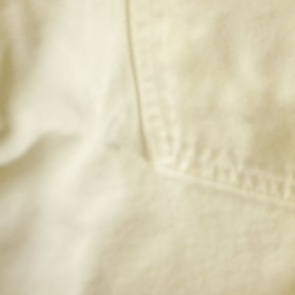 High Waist White  Raw Cut Denim Shorts - Picture 2 of 9